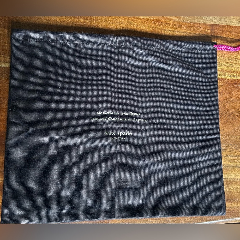 Kate Spade Dustbag with Gold Text Like New